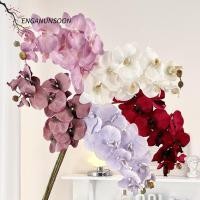 ราคา ENGANUNSOON กล้วยไม้ผีเสื้อเทียม ลวดเหล็กซับด้านใน 10 หัวปลอม Phalaenopsis 98 ซม สัมผัสจริงหลายสีปลอม Phalaenopsis ดอกไม้ตกแต่งงานแต่งงาน (55458441897)