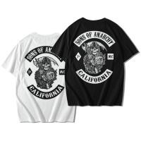 ราคา NEW การออกแบบเดิมเสื้อยืด SONS OF ANARCHY แขนสั้นคอกลม Cotton 100 สกรีนลาย (48654651964)
