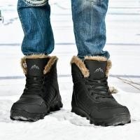 ราคา ใหม่ 30 Snow Boots Men Ankle Boots Anti Slip Outdoor Winter Keep Warm Hiking Boots NKHU (41728218262)