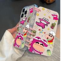 ราคา Crayon Shin chan iPhone 17ProMax 15 14 Soft Flip Cover Case Notebook Phone Protector Cover (49758755085)
