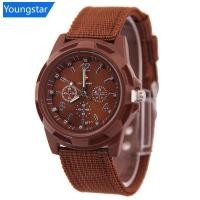 ราคา FFY Men Quartz Watch Nylon Canvas Strap Casual Sports นาฬิกาข้อมือ (29923136079)