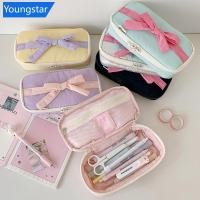 ราคา FYY Bowknot Bow ดินสอเกาหลี Ins ความงามเครื่องเขียนกระเป๋า Desktop Storage ปากกากระเป๋าหวาน Minimalist สําหรับโรงเรียน Journaling (52607639251)