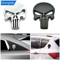 ราคา YST 3D โลหะป้ายสัญลักษณ์สติกเกอร์รูปลอก Punisher Skull รถรถจักรยานยนต์สติกเกอร์กันน้ํา (48505849203)