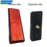 ราคา YST 1 PC ตาข่าย Reflectors พลาสติกสี่เหลี่ยมผืนผ้า Reflectors รถจักรยานยนต์ ATV Dirt Bike Car Reflector ความปลอดภัยเตือนส้อม Reflectors สกรูประเภท (48305860357)