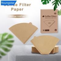 ราคา FYY 50 100 ชิ้นไม่ฟอกขาวไม้ V Shaped กระดาษกรองกาแฟมือกระดาษหยดกาแฟ Brewer ถุงกรองเครื่องชงกาแฟอุปกรณ์เสริม (53352106892)