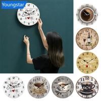 ราคา FYY Creative ถ้วยกาแฟนาฬิกาแขวนเงียบ Vintage Rustic Farmhouse Decor ห้องครัวห้องนั่งเล่นสํานักงานของขวัญกาแฟคนรักนาฬิกาแปลกใหม่ (51007367670)