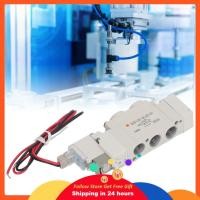 ราคา supergoodsales นิวแมติกโซลินอยด์วาล์ว Type 2 Position 5 Way Aluminium Alloy (48108830151)