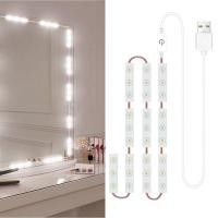 ราคา Supergoodsales Supergoodsales ไฟ LED กระจกแต่งหน้า 6 ไฟ LED หรี่แสงได้ระบบควบคุมแบบสัมผัสไฟห้องน้ำพร้อมสาย USB Strip Dressing (55455650183)