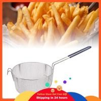 ราคา Supergoodsales Supergoodsales ตะกร้าทอดลึกรอบท่อระบายน้ำสแตนเลสทอดครัวทำอาหารกระชอนกระชอนสำหรับมันฝรั่งทอดด้ามยาวตาข่ายใช้ซ้ำได้ ที่จับยาง (49000655112)