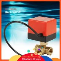 ราคา Supergoodsales Supergoodsales บอลวาล์วไฟฟ้าทองเหลืองมอเตอร์ G1 2 นิ้ว DN15 3 Way 220VAC สำหรับเครื่องปรับอากาศระบบประปาระบบ (47654321777)