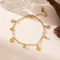 ราคา สร้อยข้อมือสแตนเลสแบบโซ่ลายผีเสื้อ สีทอง trend พร้อมระบบปรับขนาด เครื่องประดับสวยงามสำหรับของขวัญ (54657634847)