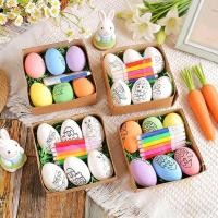 ราคา MERY 6PCS อีสเตอร์ DIY ไข่มือวาด ระบายสีหัตถกรรมมัลติฟังก์ชั่ไข่อีสเตอร์ สร้างสรรค์พร้อมปากกาสีการ์ตูน DIY โฟมไข่อีสเตอร์ฉากตกแต่ง (50507824804)