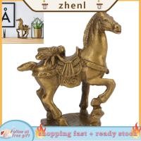 ราคา Zhenl ทองเหลืองรูปม้าประติมากรรมฝีมือ Retro นำโชคดีตกแต่งโต๊ะรูปปั้น Home Office Tabletop Decor (57258424787)