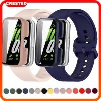 ราคา สายรัดกรณี for Smartwatch Samsung Galaxy Fit 3 สายพานซิลิโคนยางนุ่มสายพานป้องกันหน้าจอ PC ฝากกันชน for Samsung Fit 3 (43524510561)