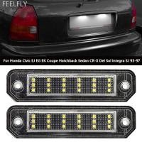 ราคา FEELFLY 12V ไฟป้ายทะเบียนรถยนต์ LED อุปกรณ์เสริมยานยนต์ด้านหลังโคมไฟสําหรับ Honda Civic EJ EG EK Coupe Hatchback ซีดาน CR X Del Sol Integra SJ 93 97 O3W9 (52958809570)