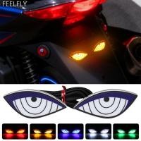 ราคา FEELFLY 2 ชิ้นรถจักรยานยนต์ LED DevilEyes ไฟ Demon Eyes ไฟหน้ารถจักรยานยนต์ Mini โปรเจคเตอร์เลนส์ไฟเลี้ยวโคมไฟรถตกแต่งไฟ J2Y3 (48854127150)