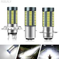 ราคา Feelfly H4 H6 BA20D P15D 12V 24V 6000K LED หลอดไฟรถจักรยานยนต์ไฟหน้า 126smd ชิปโคมไฟไฟหน้ารถหลอดไฟ Hi Lo Light I2J6 (26213407740)