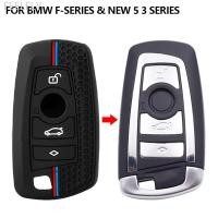 ราคา FEELFLY รถซิลิโคน Key Fob กรณี 4 Button Dual Line รูปแบบ Scratch Drop Protection สําหรับ BMW F series ใหม่ 5 3 Series อุปกรณ์เสริม D2U8 (54957026411)
