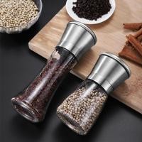 ราคา FEELFLY เครื่องบดพริกไทยและเกลือแบบแมนนวลมัลติฟังก์ชั่น Crusher แก้วขวดปรุงรส Pepper Mill และเกลือ Shaker ปรับความหยาบ K7U3 (44366795638)