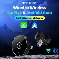 ราคา Youyue EC14 ZS Wireless Carplay Adapter สําหรับ iPhone Android Auto 2 in1 แบบมีสายเป็นการเชื่อมต่อ USB ไร้สาย (24794580911)