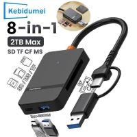 ราคา 8 in 1 Card Reader USB3 0 USB C สําหรับ SD Micro SD TF CF MS Compact Flash Card Adapter สําหรับแล็ปท็อป PC อุปกรณ์เสริม Multi Card Reader (40519715001)