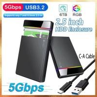 ราคา 2 5 นิ้ว SATA HDD SSD กรณีฮาร์ดไดรฟ์ภายนอก USB 3 2 RGB Enclosure ความเร็วในการโอน 5Gbps รองรับกรณีฮาร์ดไดรฟ์ 6TB สำหรับพีซีแล็ปท็อป (29391579616)