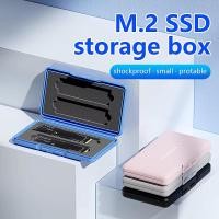 ราคา M 2 Solid Disk Box SATA NVme PCie Solid Hard Drive Storage Case สําหรับ 4 ช่องที่มีความแข็งแรงสูงป้องกันเปลือกกันน้ํา (42927409122)