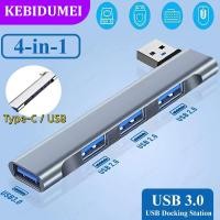 ราคา 4 in 1 พอร์ต USB C HUB 3 0 PD 60W ประเภท C 3 1 Multi Splitter OTG อะแดปเตอร์ USB HUB สําหรับแล็ปท็อป PC MAC (40672441207)