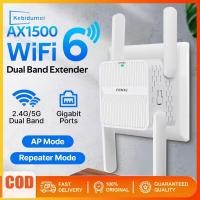 ราคา Youyue Wifi 6 AX1500 WiFi Repeater Dual Band 2 4G 5GHz 1500Mbps Wireless Wi Fi Extender Router 4 2dbi 802 11AX เสาอากาศ Gigabit Network Amplifier (27226574313)