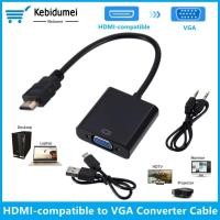 ราคา 1080P HDMI To VGA Converter HDMI ใช้งานร่วมกับชาย VGA หญิงอะแดปเตอร์ 3 5 มม แจ็ค Audio Power Supply สําหรับ PC แล็ปท็อป (41107014284)