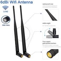 ราคา 2PCS 2 4G OmniDirectionalยางRodเสาอากาศพับWiFi Bluetooth Aerial High Gain 6dBi SMAชายสําหรับเราเตอร์ไร้สาย (44223608590)