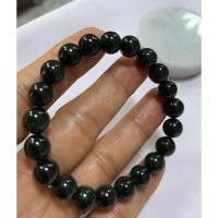 ราคา สร้อยข้อมือหยกดำ ไฟส่องเขียว 10 มิล (25689462834)
