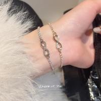 ราคา สร้อยข้อมือเงิน ทองคู่ พร้อมพลอยเทียม ออกแบบลายสัญลักษณ์อินฟินิตี้ เครื่องประดับแฟชั่นสำหรับทุกวัน (56854034076)
