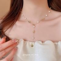 ราคา สร้อยคอนำเข้าสไตล์ฝรั่งเศส ทองแท้ 18K ชุบทองอย่างประณีต ออกแบบเฉพาะเพื่อความหรูหรา (42260322134)