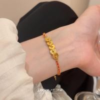 ราคา เดรช 18เค ทองแท้ชุบด้วยไฟฟ้า ถักเหรียญทองแดง จี้สร้อยข้อมือใหม่ สไตล์จีน แสงหรูหรา อุปกรณ์เสริม (25995584928)
