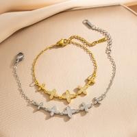 ราคา สร้อยข้อมือไทเทเนียมเหล็กชุบ 18เค ทองแท้เพทายเพชรสร้อยข้อมือสุภาพสตรีเครื่องประดับ (56005304877)