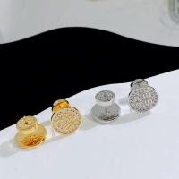 ราคา ต่างหูชุบ 18K ทองแท้ M ตัวอักษรรอบต่างหูเพชรเต็มเครื่องประดับสุภาพสตรี (50758449297)