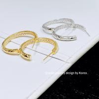 ราคา ต่างหู ทองแดงชุบ 18เค ทองแท้รูปแบบเพชร ค แหวน ภายในเพชรต่างหูสุภาพสตรีเครื่องประดับ (41829147188)