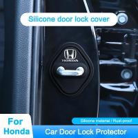 ราคา 4 ชิ้นซิลิโคนรถประตูล็อคหัวเข็มขัดรถประตู Latch Mute Damping เบาะสําหรับ Honda Mugen Power Civic Accords CRV Hrv Jazz CBR VTEC VFR อุปกรณ์เสริม (57057613475)