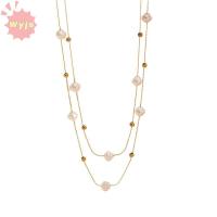 ราคา WYJS สร้อยคอมุกจําลอง ปรับทองChoker Collar แฟชั่นไทเทเนียมเหล็ก Simulated Pearl Geometricสร้อยคอผู้หญิงของขวัญสําหรับผู้หญิง (55158595172)