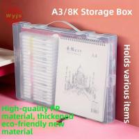 ราคา WYJS กล่องเก็บของออแกไนเซอร์ A3 โปร่งใสพกพา แบบพกพามัลติฟังก์ชั่นมือถือกันน้ําถุงแฟ้มใสกระดาษสอบ (54958332378)