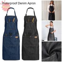 ราคา WYJS 1 ชิ้นผ้ากันเปื้อนยีนส์ ตัดผมผ้า Jean Salon เสื้อผ้าทํางาน พร้อมกระเป๋าปรับกันน้ําช่างทําผมชุดย่างร้านอาหารบาร์ Shop Cafes Baking Beauty (53758265716)