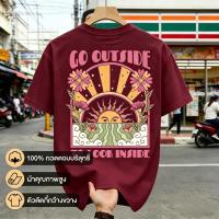 ราคา Top basic เสื้อยืดแฟชั่น Oversize ผ้าคอตตอน ลาย GO OUTNDE สไตล์ลำลอง คอกลม แขนสั้น ผ้านุ่มสบาย ไซส์ S 3XL (53858061855)