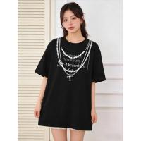 ราคา Top basic เสื้อยืดผู้หญิง INOBI WO เสื้อยืด cotton เสื้อยืดแขนสั้นผู้ชายOVERSIZEเสื้อแฟชั่นuหญิง ชาย COD (56606519321)