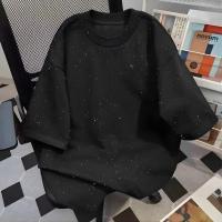 ราคา Top basic เสื้อยืดเป ดาวเต็มท้องฟ้า เสื้อ สตรีทแฟชั่น สกรีนลาย ผ้าฝ้ายแท้ โคตรนุ่ม OVERSIZEเสื้อสีดํา COD (54708616961)