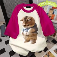ราคา Top basic เสื้อน่ารักoversize ผ้าCOTTON100 แนวสตรีท ไม่ต้องรีดผ้า สวมใส่สบาย เสื้อแฟชั่น ลาย cat big หญิง ชาย COD (53251789112)