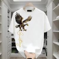 ราคา Top basic เสื้อแฟชั่น เสื้อยืด oversize ผ้าฝ้าย แนวสตรีท ไม่ต้องรีดผ้า สวมใส่สบาย ผ้านิ่ม ลาย Eagle (53206959008)