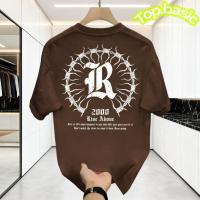 ราคา Top basic เสื้อเท่ๆ oversize cottonเสื้อแฟชั่น คอกลม แขนสั้น พิมพ์ลาย RISE ABOUE สไตล์ลำลอง ใส่สบาย (50801708316)