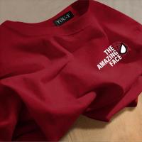 ราคา Top basic เสื้อแฟชั่น สตรีทแฟชั่นพิมพ์ลาย THE AMAZING ผ้าCOTTON โคตรนุ่ม OVERSIZEเสื้อเท่ๆ เสื้อยืดผู้ชาย COD (47503581766)