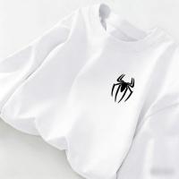 ราคา Top basic เสื้อแฟชั่น เสื้อยืด oversize ผ้าฝ้าย แนวสตรีท ไม่ต้องรีดผ้า สวมใส่สบาย ผ้านิ่ม ลาย Spider (44606744090)